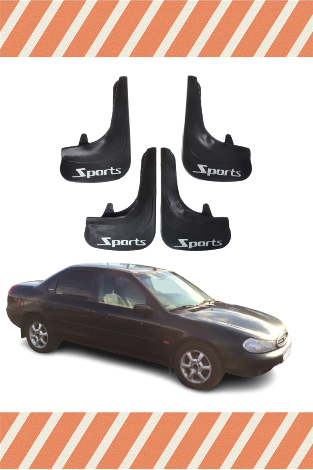 Ford Mondeo 1997-2001 Sports Yazılı 4'Lü Tozluk Çamurluk Paçalık       