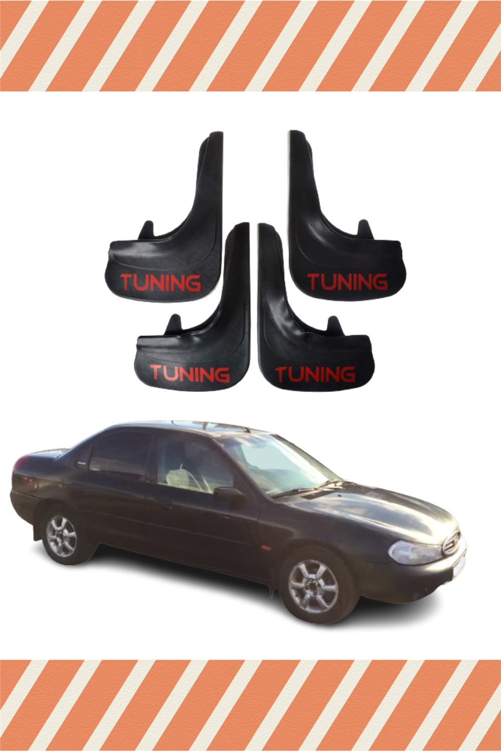 Ford Mondeo 1997-2001 Tunıng Yazılı 4'Lü Tozluk Çamurluk Paçalık       