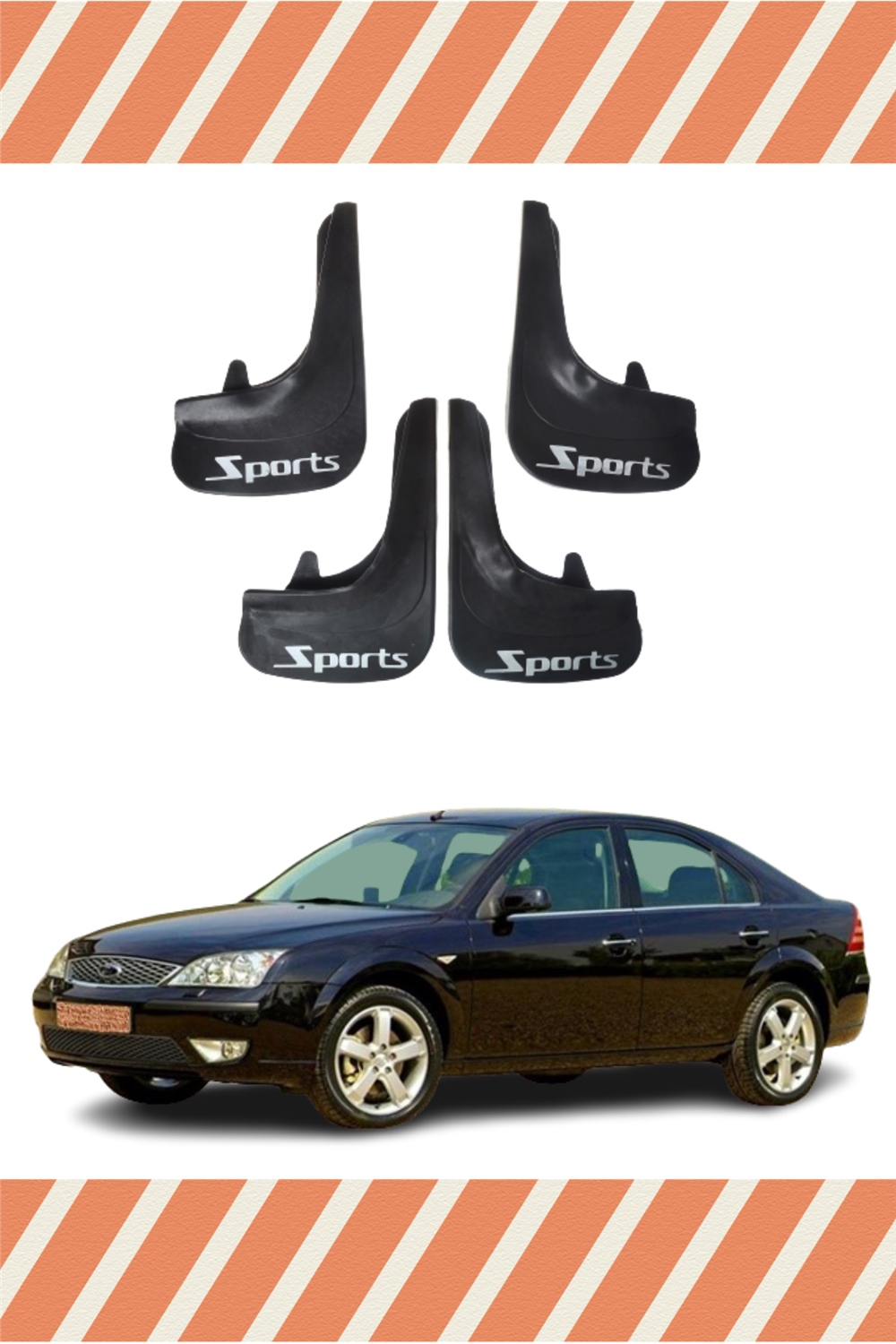 Ford Mondeo 2001-2007  Sports Yazılı 4'Lü Tozluk Çamurluk Paçalık       