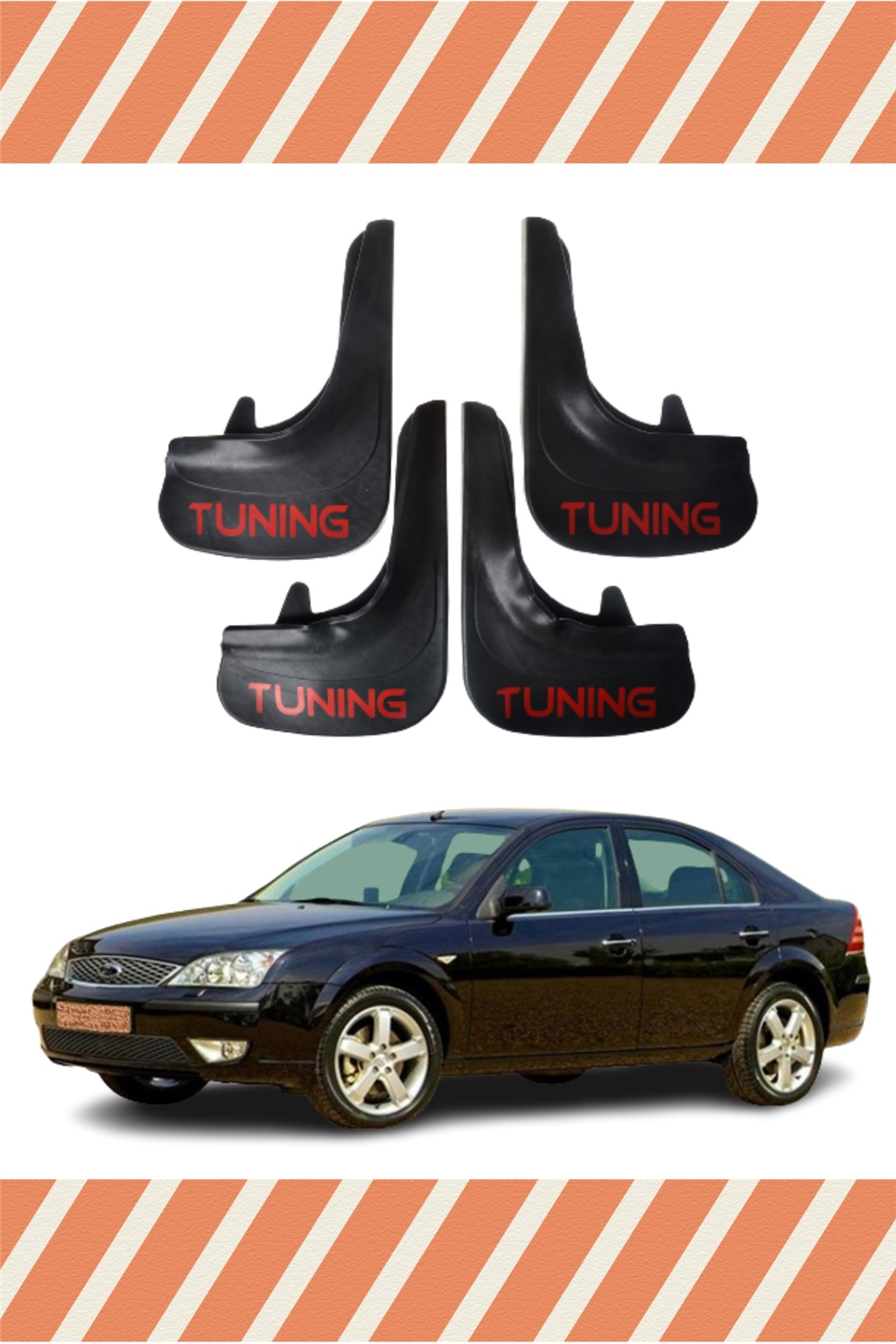 Ford Mondeo 2001-2007 Tunıng Yazılı 4'Lü Tozluk Çamurluk Paçalık       