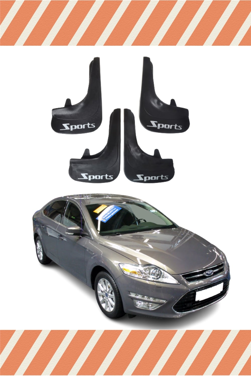 Ford Mondeo 2008-2013  Sports Yazılı 4'Lü Tozluk Çamurluk Paçalık       