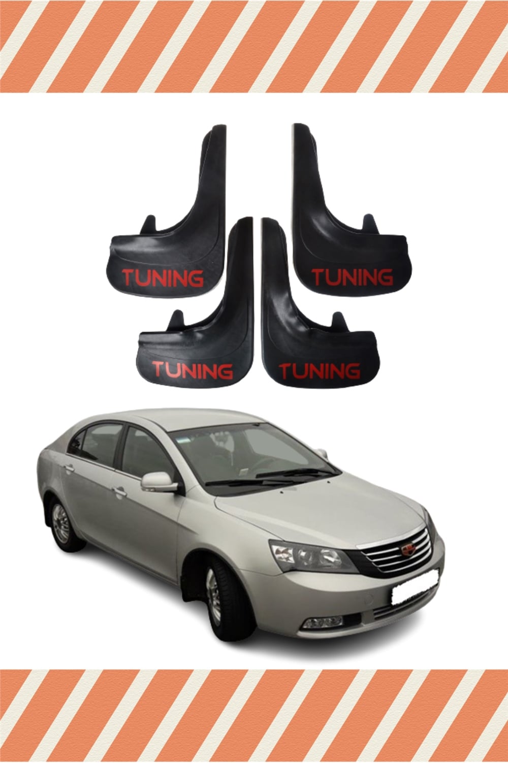 Geely Emgrand  Tunıng Yazılı 4'Lü Tozluk Çamurluk Paçalık       