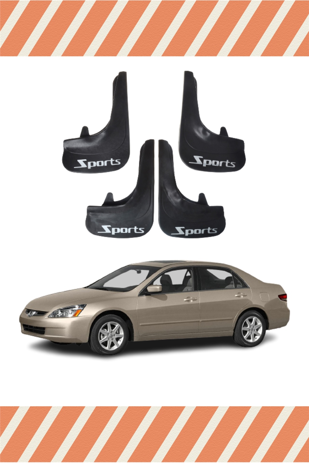 Honda Accord 2003-2008 Sports Yazılı 4'Lü Tozluk Çamurluk Paçalık       