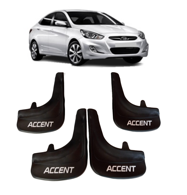 Hyundai Accent Blue Accent yazılı 4'Lü Tozluk Çamurluk Paçalık