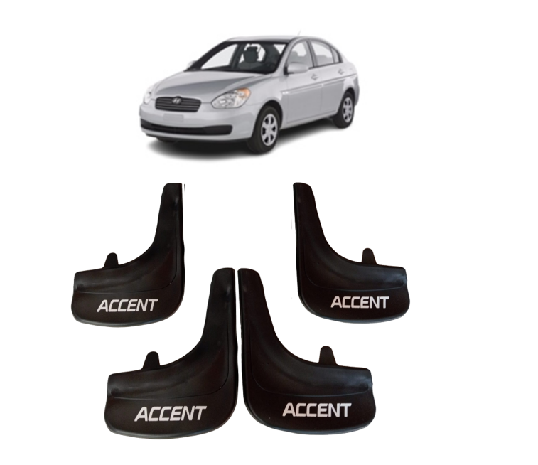 Hyundai Accent Era Accent yazılı 4'Lü Tozluk Çamurluk Paçalık