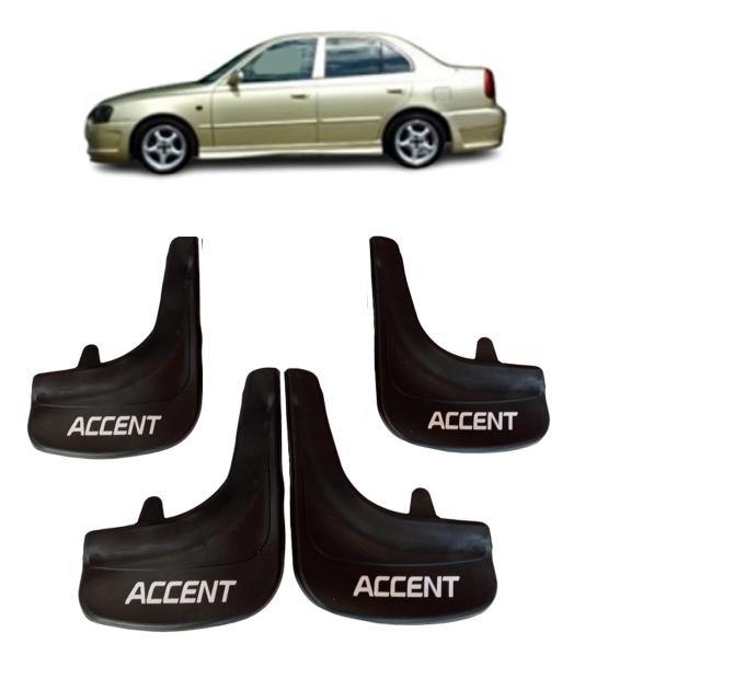 Hyundai Accent Milenyum Accent yazılı 4'Lü Tozluk Çamurluk Paçalık