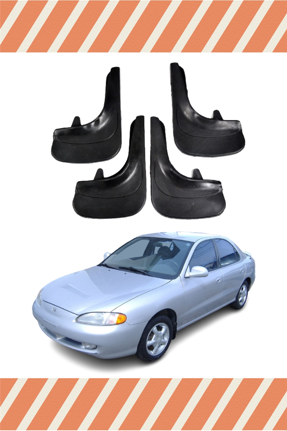 Hyundai Elentra 1996-2001 4'Lü Tozluk Çamurluk Paçalık    