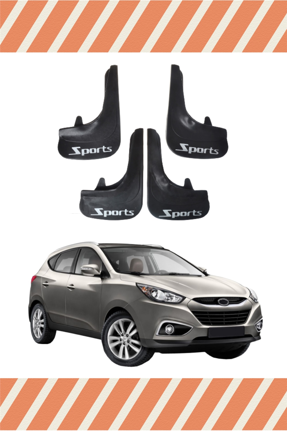 Hyundai İx 35 Tüm Kasalar Sports Yazılı 4'Lü Tozluk Çamurluk Paçalık   
