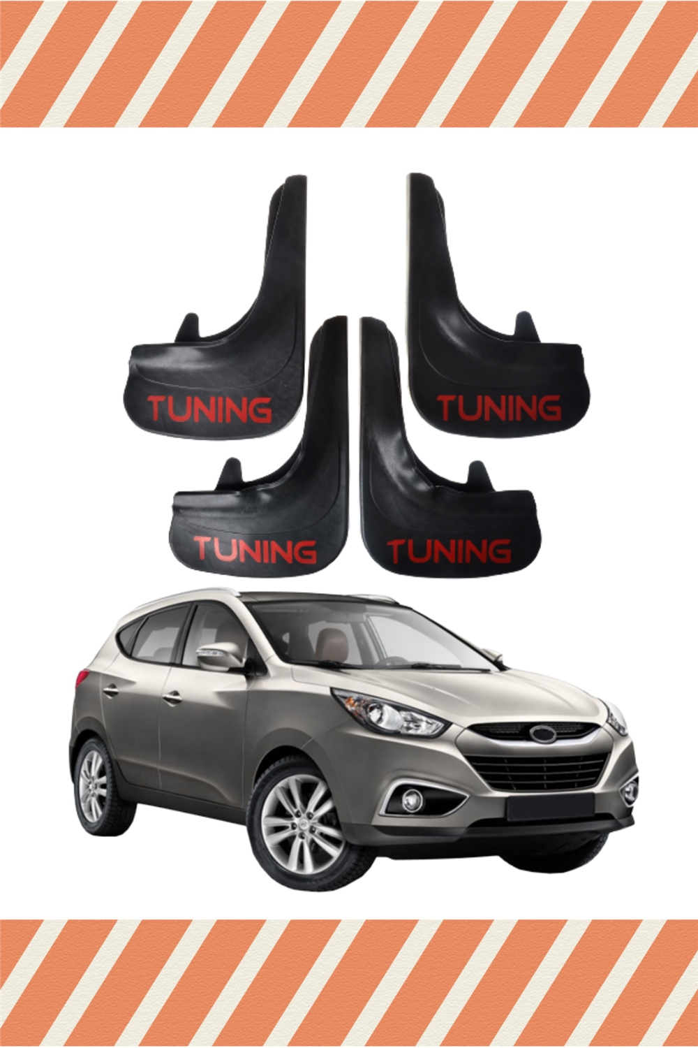 Hyundai İx 35 Tüm Kasalar Tunıng Yazılı 4'Lü Tozluk Çamurluk Paçalık   