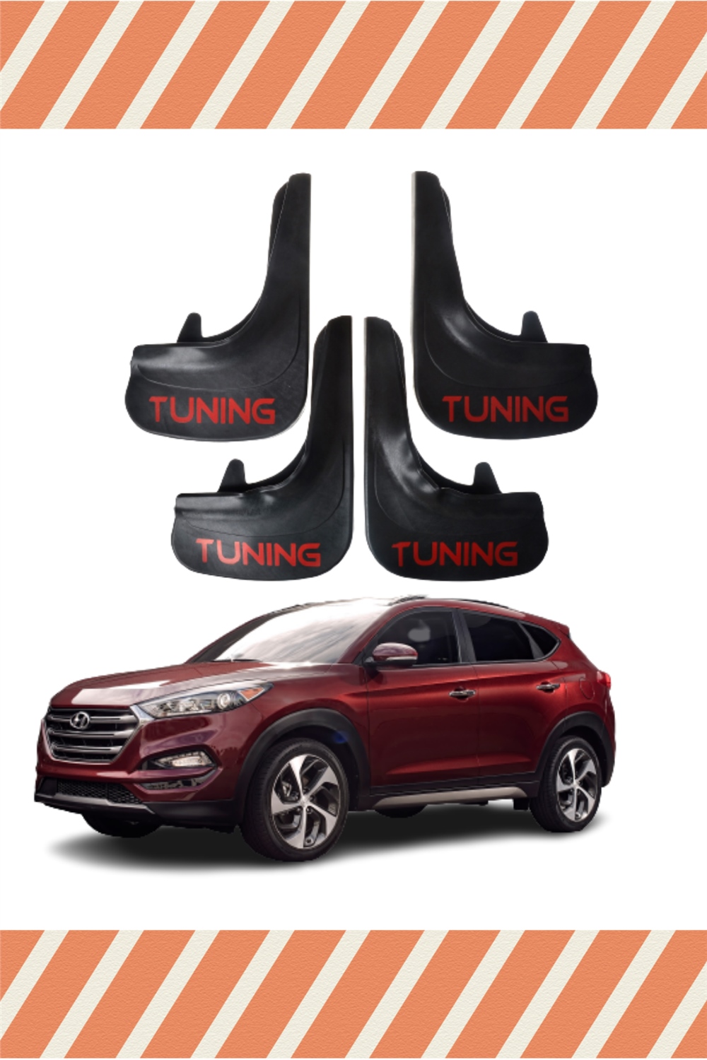 Hyundai Tuscon Tunıng Yazılı 4'Lü Tozluk Çamurluk Paçalık   
