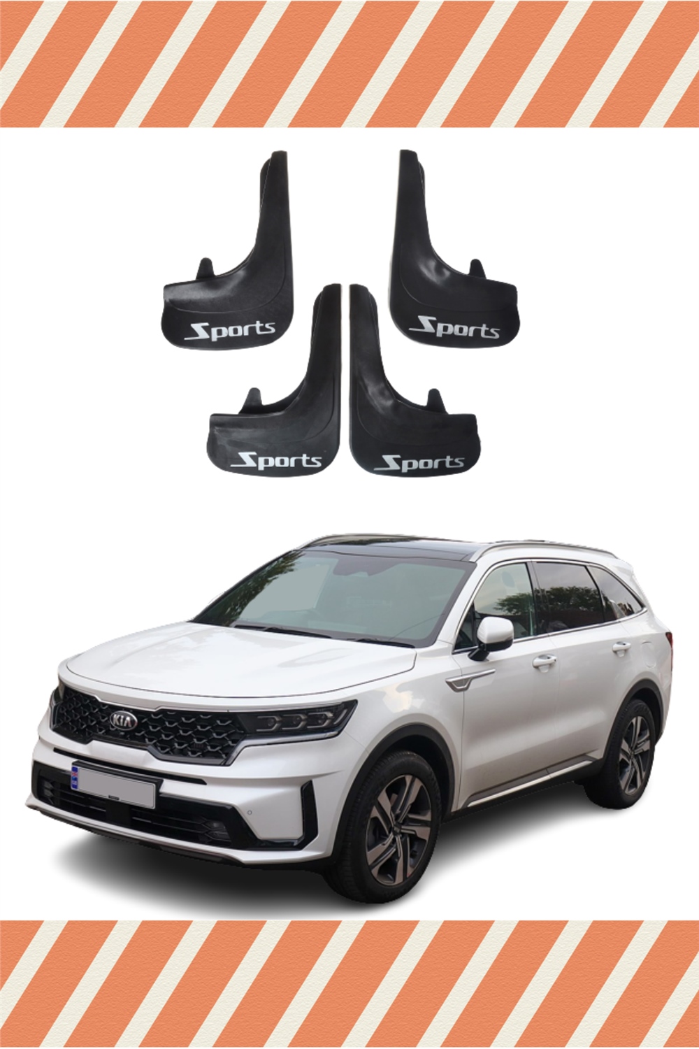 Kia Sorento Sports Yazılı 4'Lü Tozluk Çamurluk Paçalık   