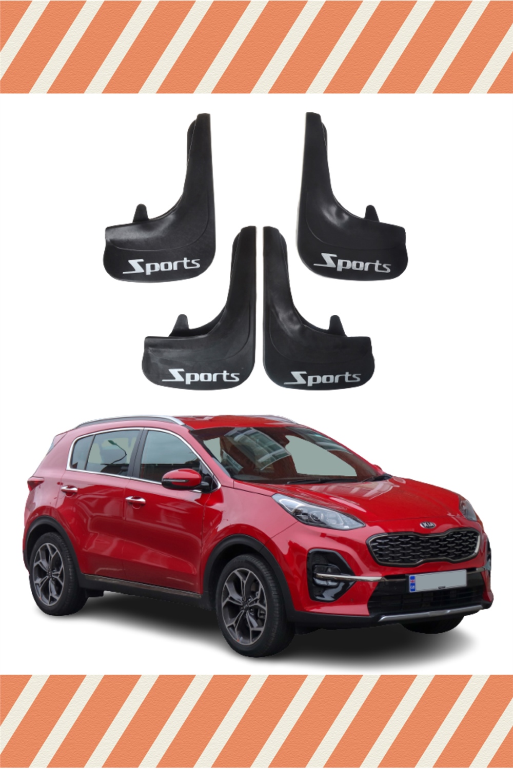 Kia Sportage Sports Yazılı 4'Lü Tozluk Çamurluk Paçalık   