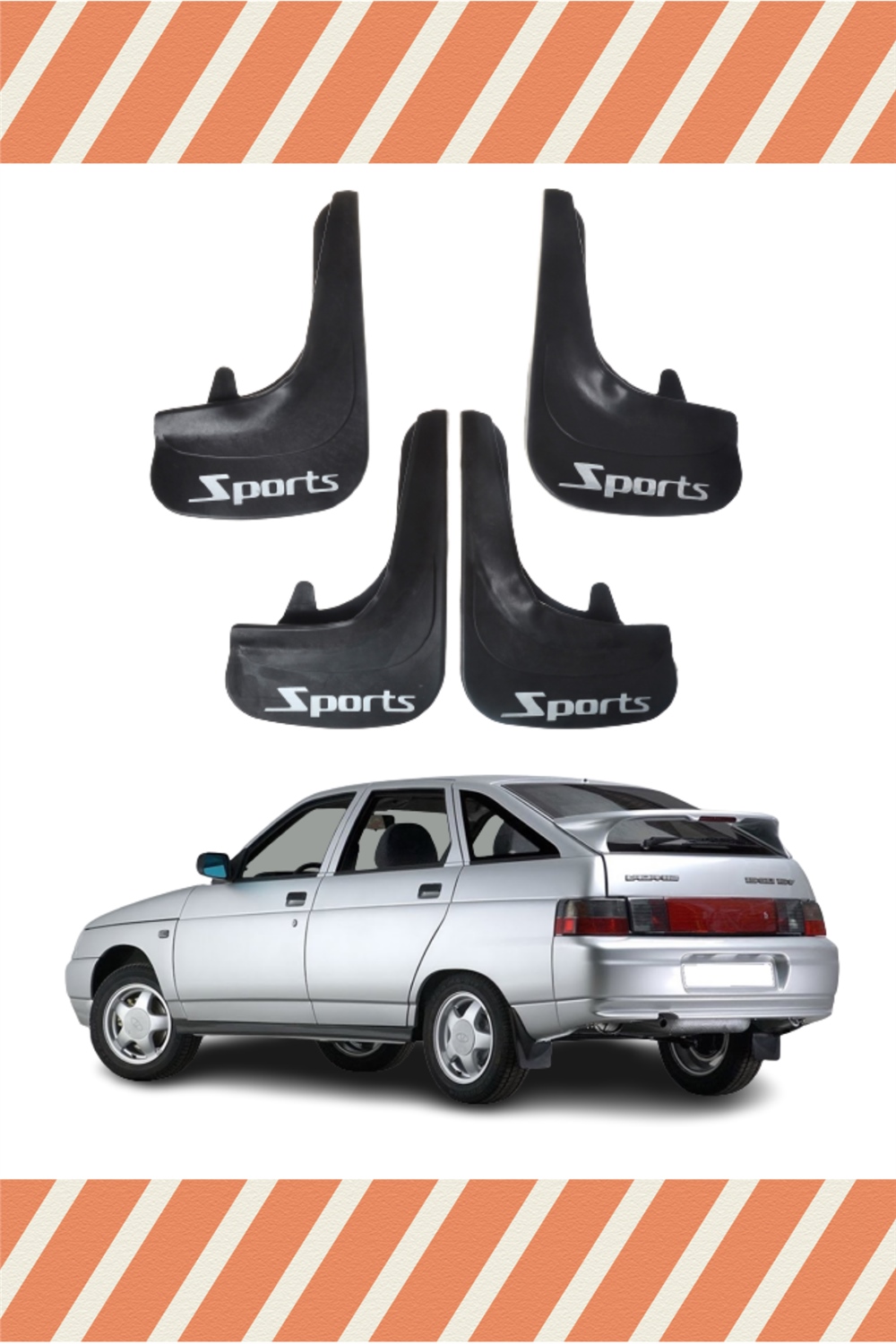 Lada Vega Sports Yazılı 4'Lü Tozluk Çamurluk Paçalık   