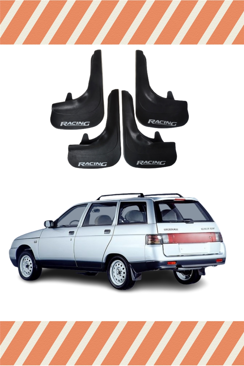 Lada Vega Stw Tüm Kasalar Racing Yazılı 4'Lü Tozluk Çamurluk Paçalık   