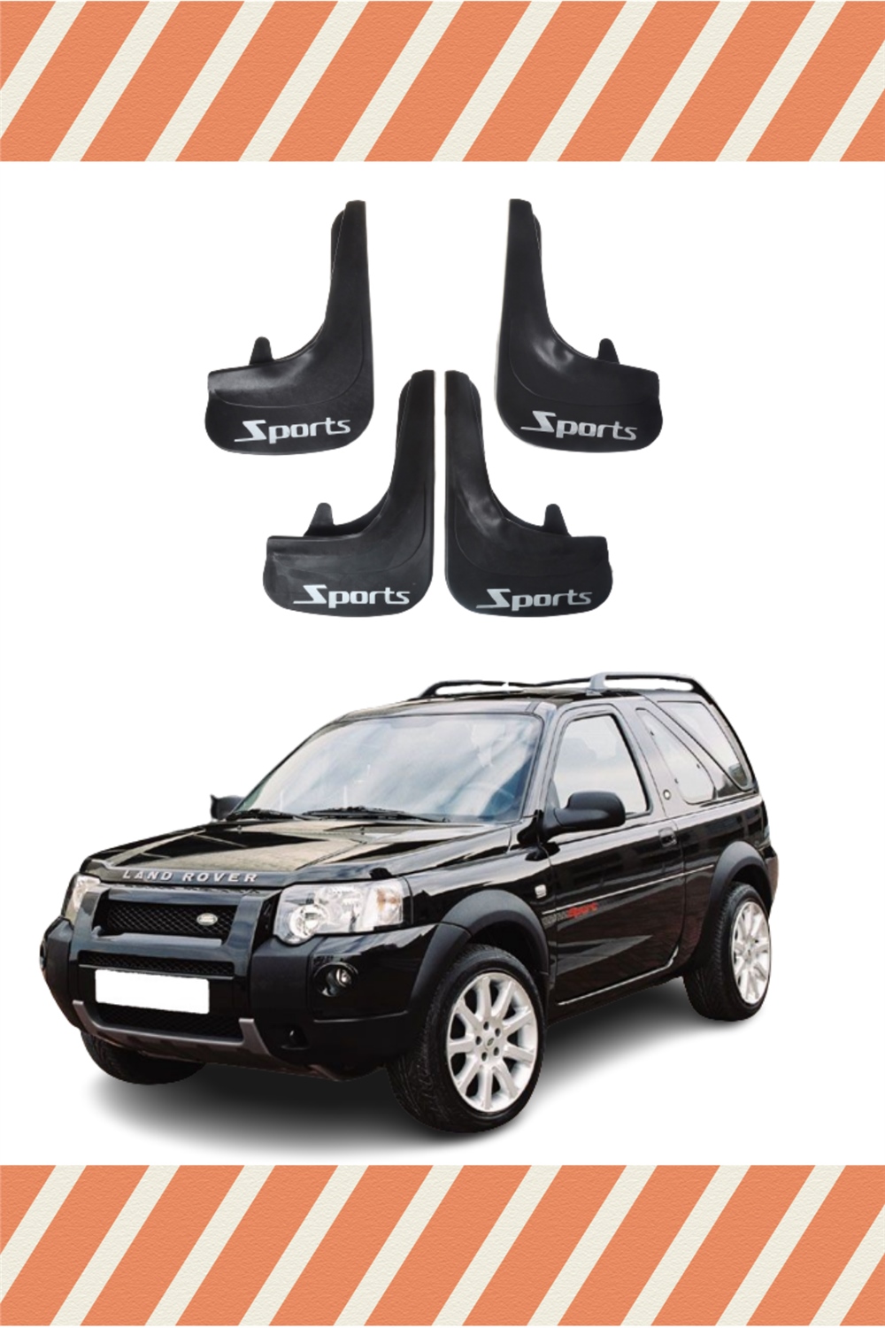 Land Rover Freelander 1 Sports Yazılı 4'Lü Tozluk Çamurluk Paçalık   
