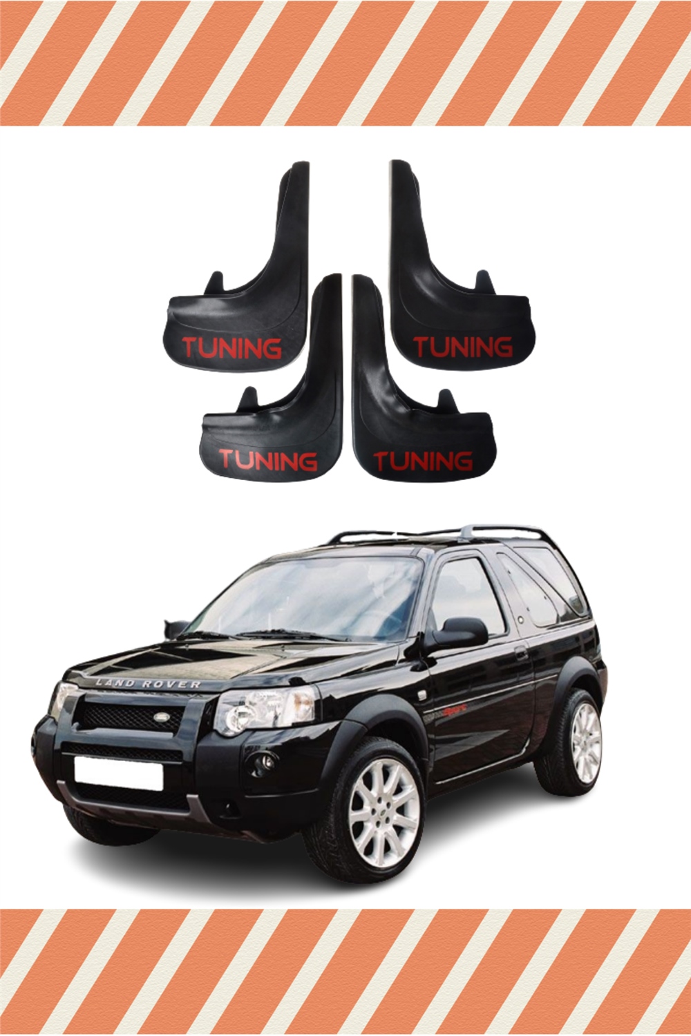 Land Rover Freelander 1 Tunıng Yazılı 4'Lü Tozluk Çamurluk Paçalık   