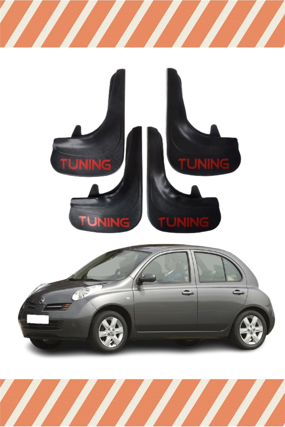 Nissan Micra Tunıng Yazılı 4'Lü Tozluk Çamurluk Paçalık  