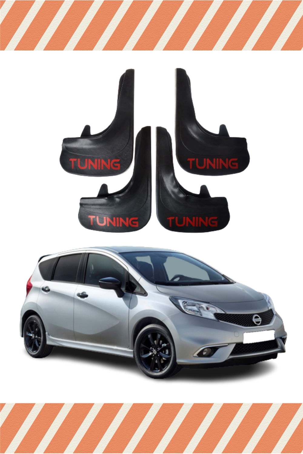 Nissan Note Tunıng Yazılı 4'Lü Tozluk Çamurluk Paçalık  