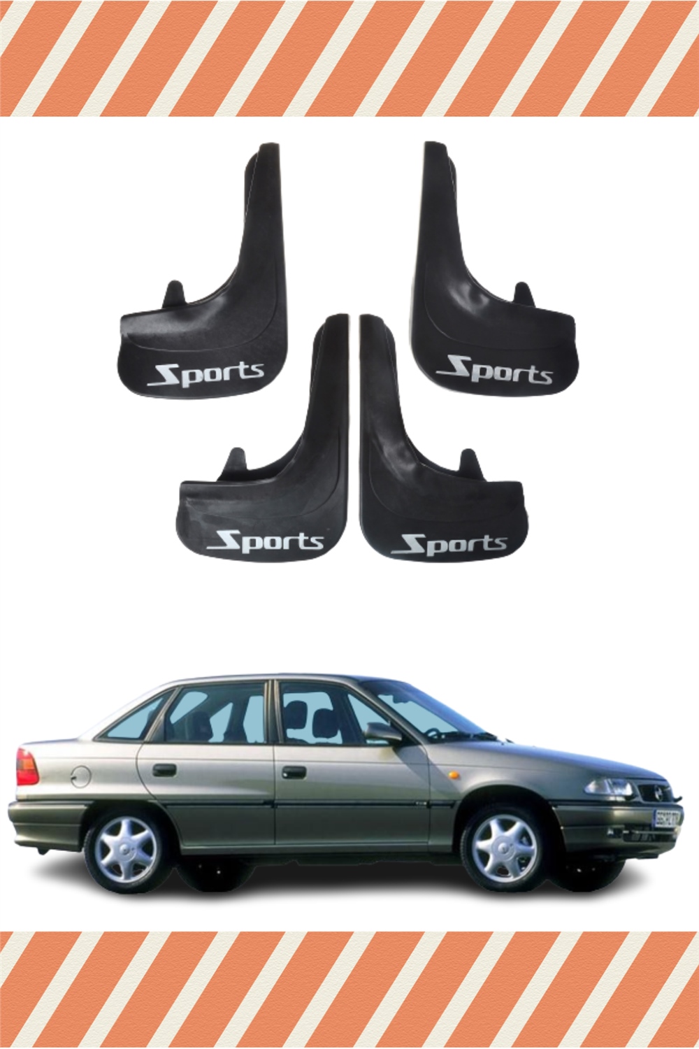 Opel Astra F Sd 1991-2007 Sports Yazılı 4'Lü Tozluk Çamurluk Paçalık  