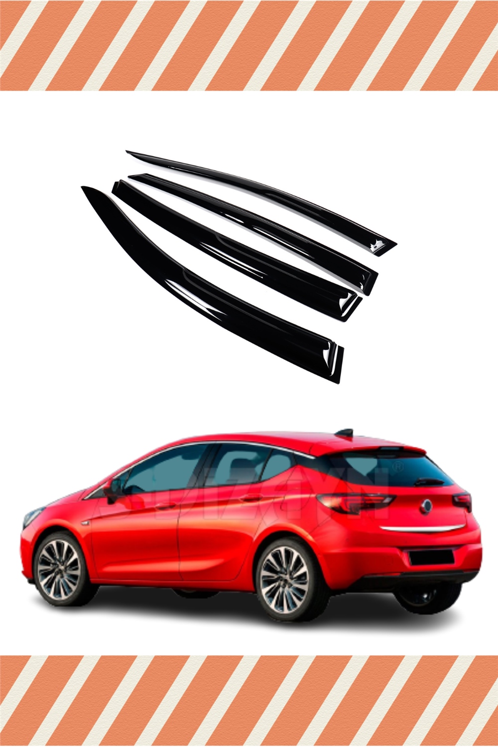 Opel Astra K Hb 2015-2020
 Modellerine Özel 4’Lü Mügen Tip Cam Rüzgarlığı