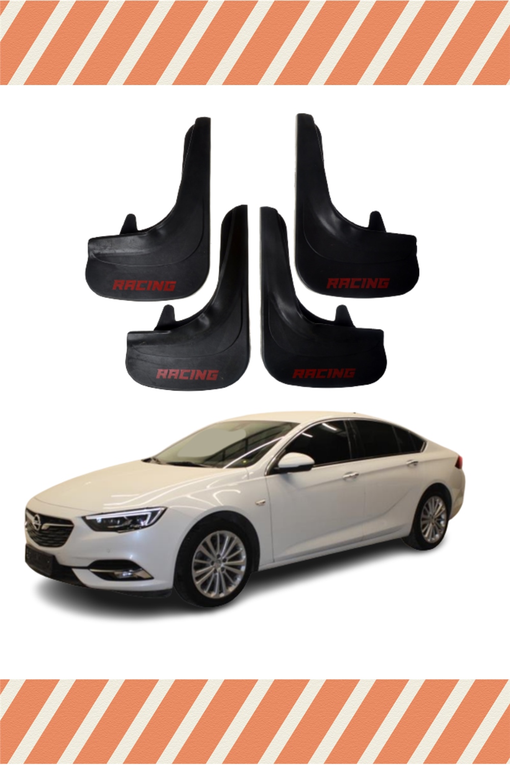 Opel İnsignia Tüm Kasalar Racing Yazılı 4'Lü Tozluk Çamurluk Paçalık 