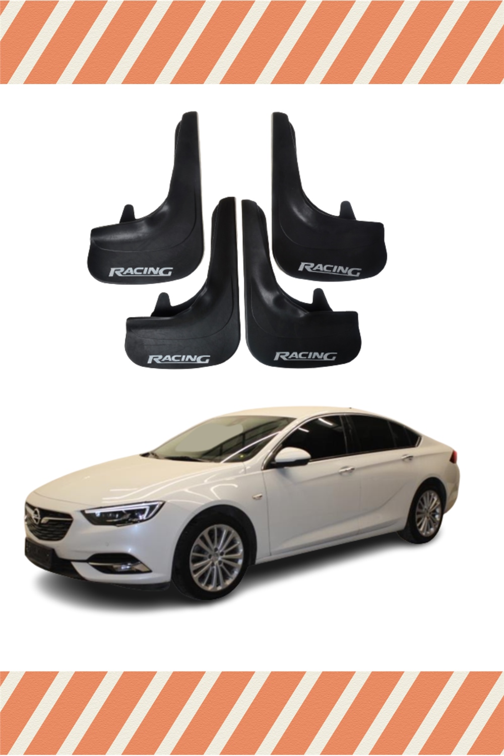 Opel İnsignia Tüm Kasalar Racing Yazılı 4'Lü Tozluk Çamurluk Paçalık 
