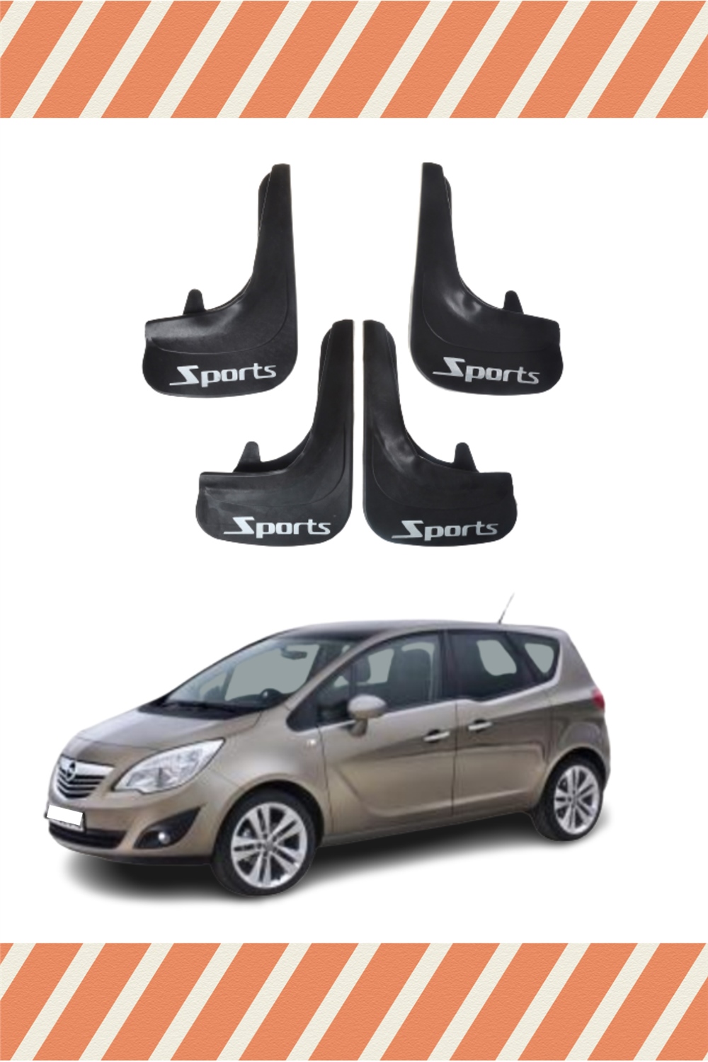 Opel Meriva Sports Yazılı4'Lü Tozluk Çamurluk Paçalık 