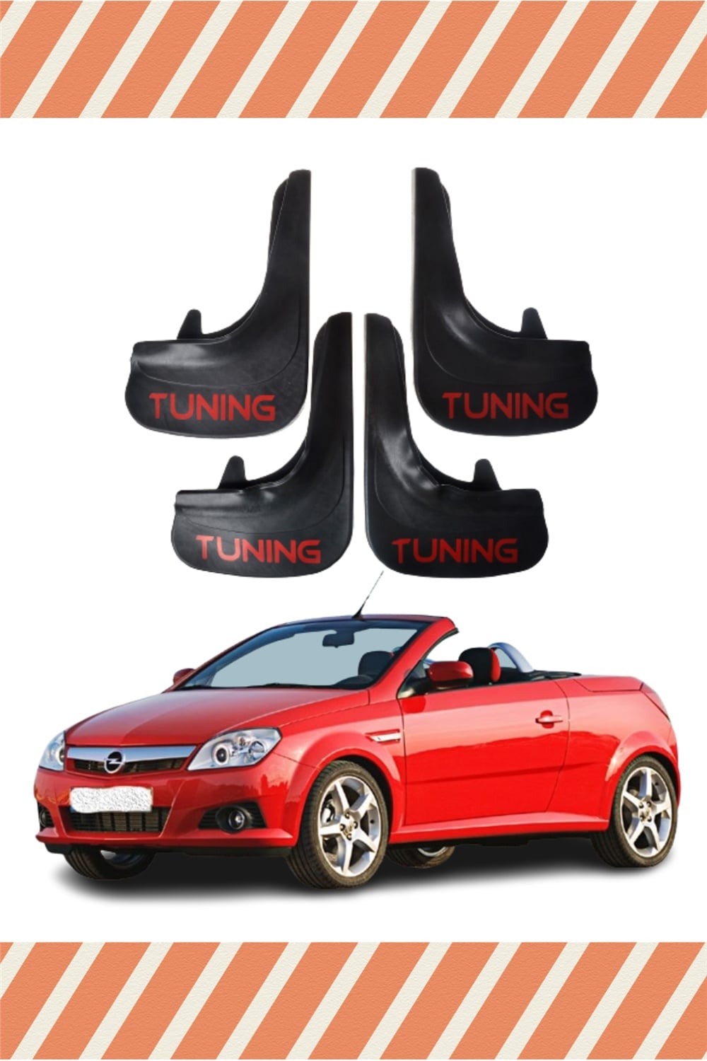 Opel Tigra Tunıng Yazılı 4'Lü Tozluk Çamurluk Paçalık 