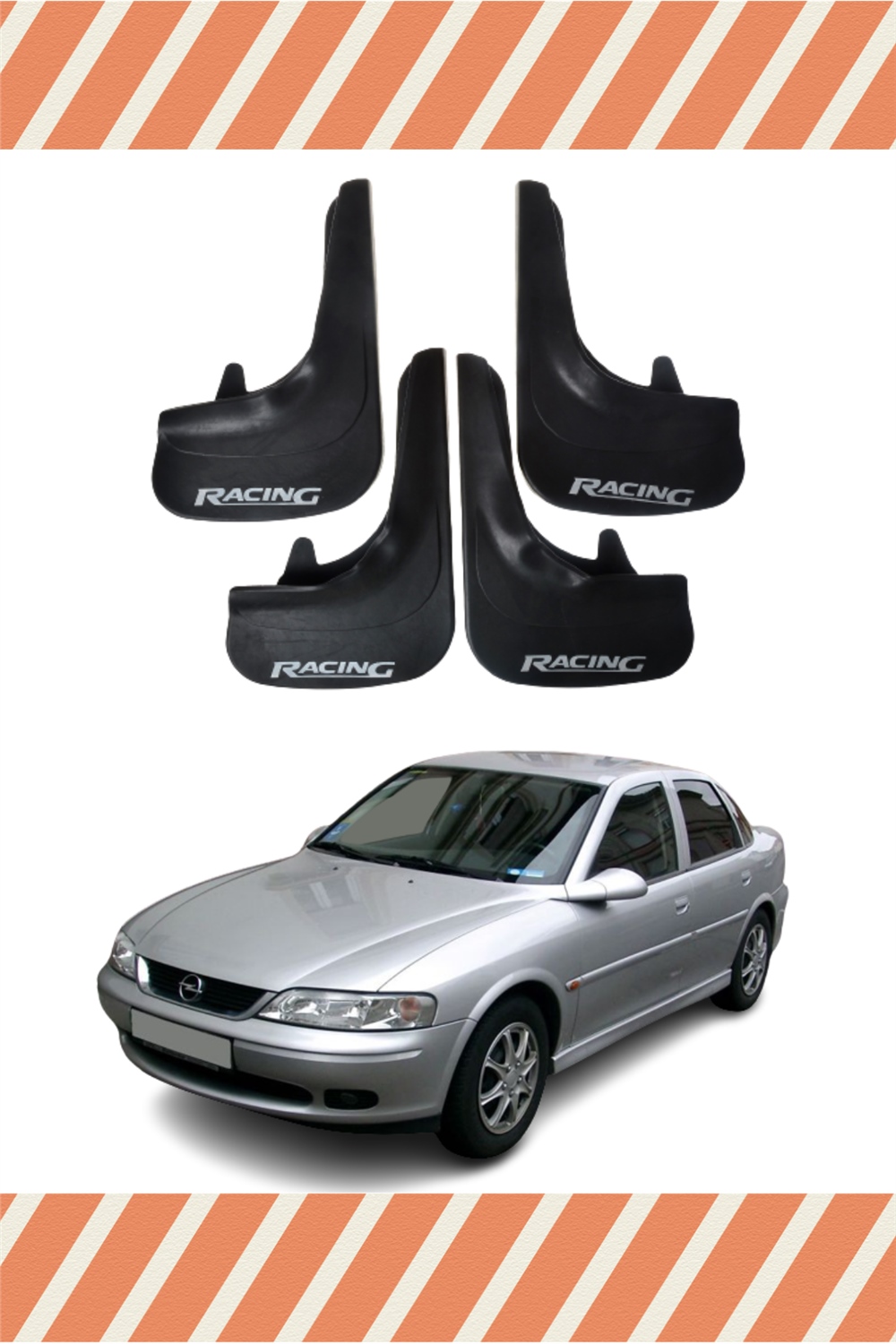 Opel Vectra B 1995-2002 Racing Yazılı 4'Lü Tozluk Çamurluk Paçalık 