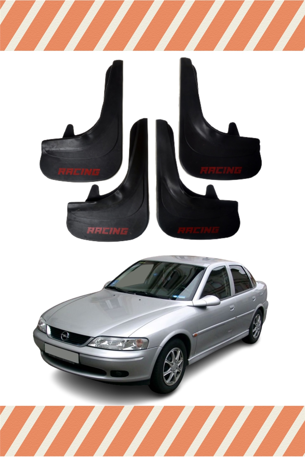 Opel Vectra B 1995-2002 Racing Yazılı 4'Lü Tozluk Çamurluk Paçalık 