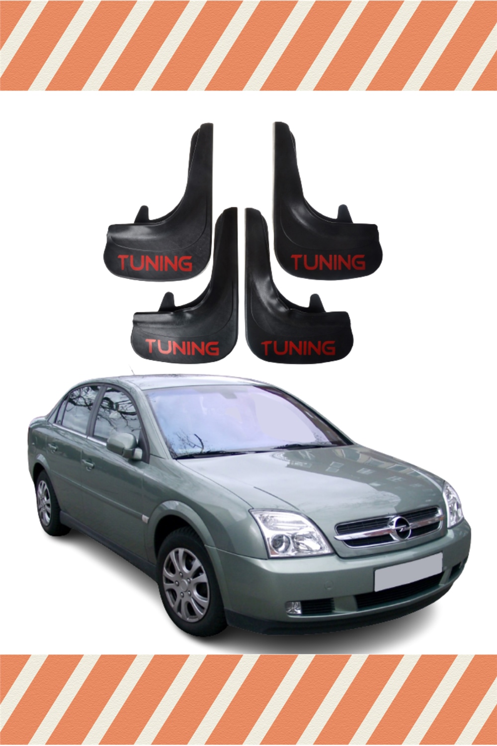 Opel Vectra C 2002-2018 Tunıng Yazılı 4'Lü Tozluk Çamurluk Paçalık 