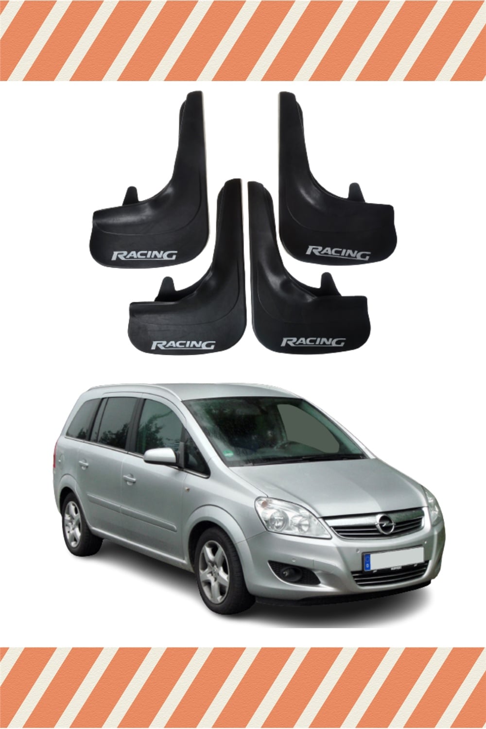 Opel Zafira Racing Yazılı 4'Lü Tozluk Çamurluk Paçalık 