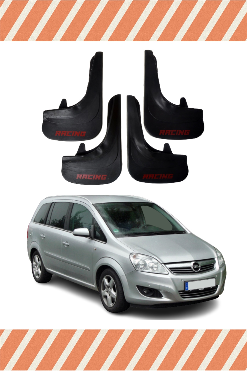 Opel Zafira Racing Yazılı 4'Lü Tozluk Çamurluk Paçalık 