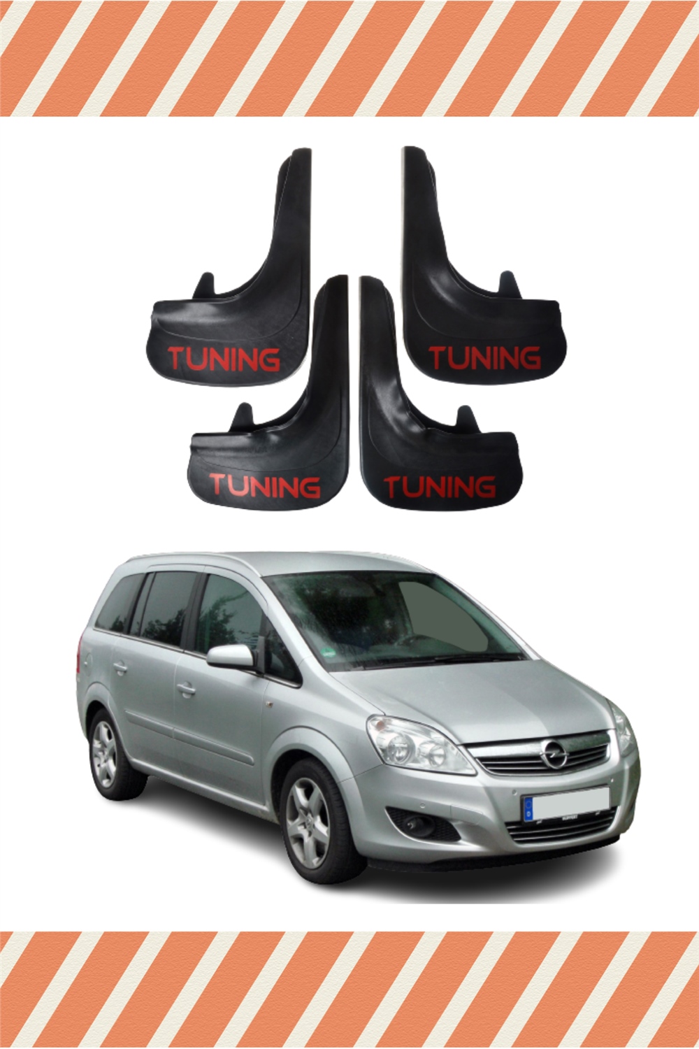 Opel Zafira  Tunıng Yazılı 4'Lü Tozluk Çamurluk Paçalık 