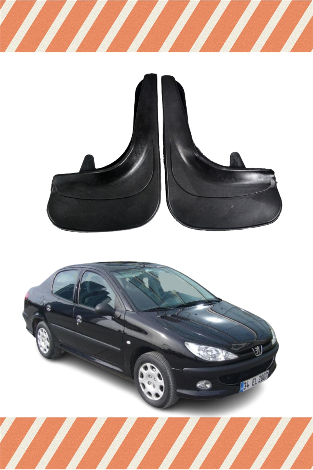 Peugeot 206 Sd Tüm Kasalar 2'Li Tozluk Çamurluk Paçalık 