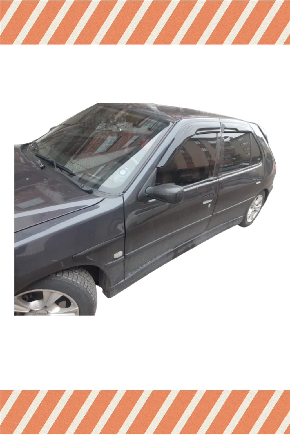 Peugeot 306 Hb Tüm 
 Modellerine Özel 4’Lü Mügen Tip Cam Rüzgarlığı