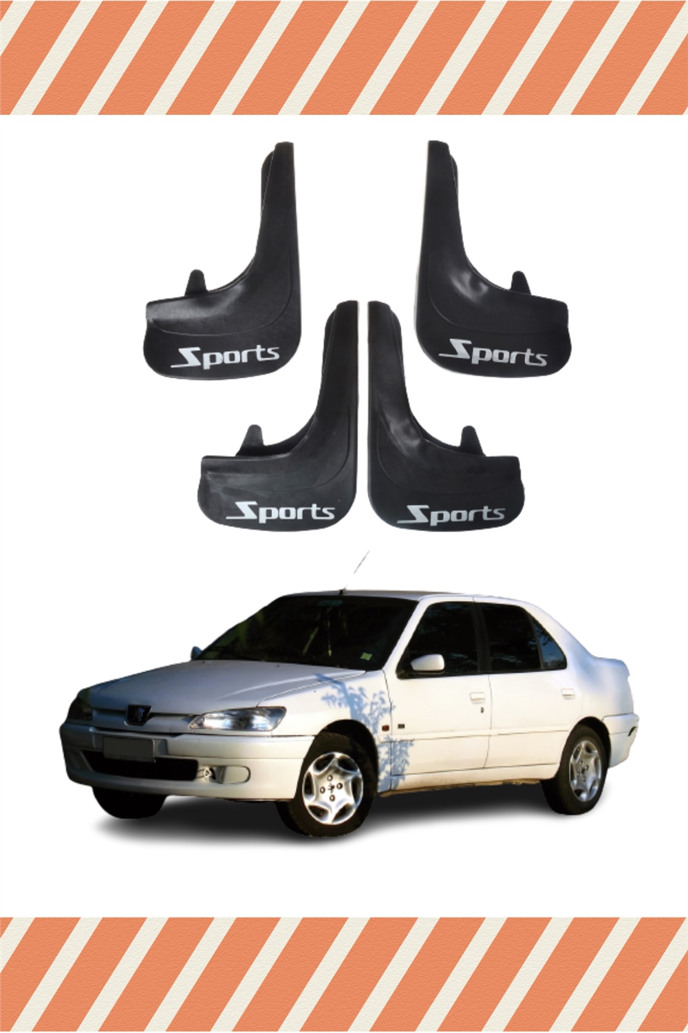 Peugeot 306 Sd Tüm Kasalar Sports Yazılı 4'Lü Tozluk Çamurluk Paçalık 