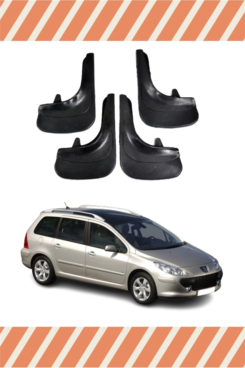 Peugeot 307 Stw Tüm Kasalar 4'Lü Tozluk Çamurluk Paçalık 