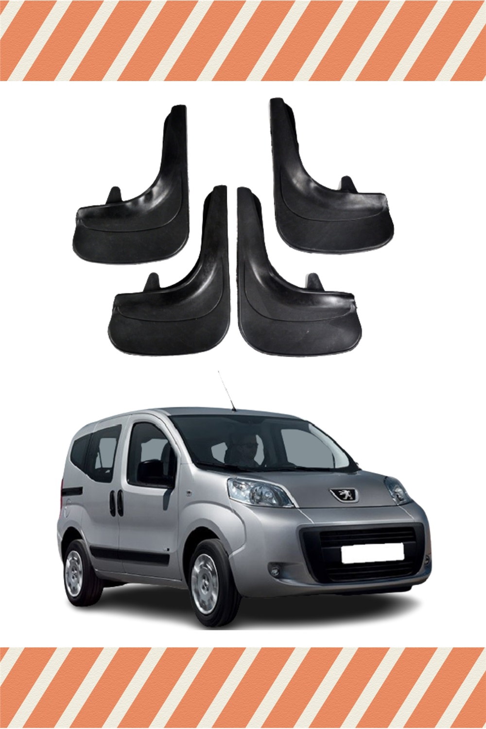 Peugeot Bipper Tepee 4'Lü Tozluk Çamurluk Paçalık 