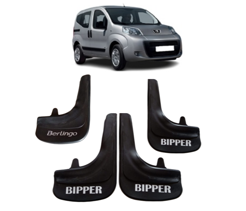 Peugeot Bipper Tepee Bipper yazılı 4'Lü Tozluk Çamurluk Paçalık 