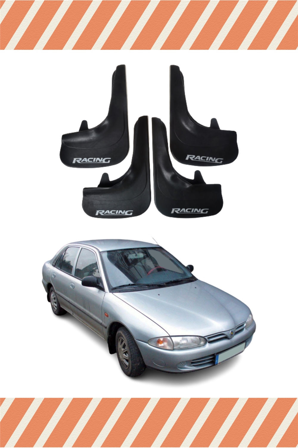 Proton 415 Racing Yazılı 4'Lü Tozluk Çamurluk Paçalık 