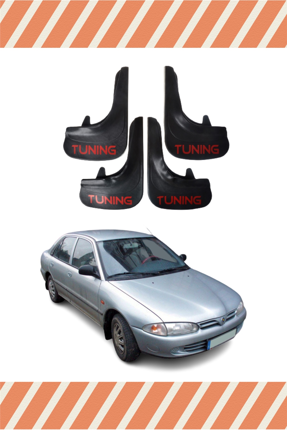 Proton 415 Tunıng Yazılı 4'Lü Tozluk Çamurluk Paçalık 