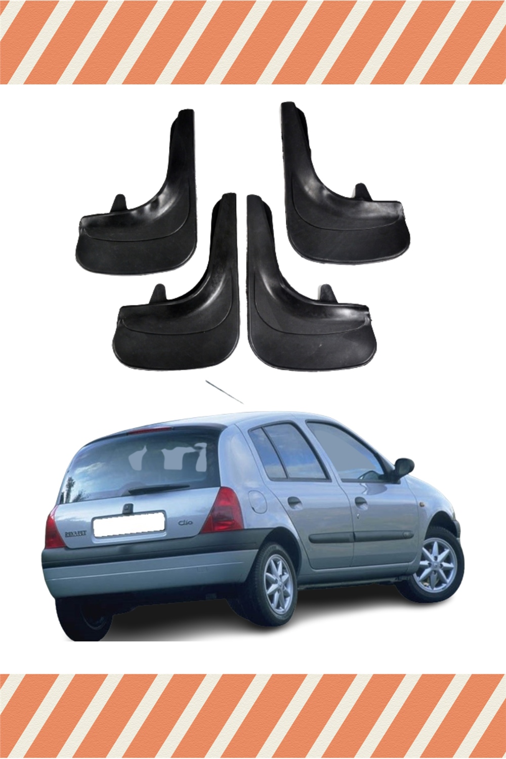 Renault Clio 2 Hb 1998-206 4'Lü Tozluk Çamurluk Paçalık 