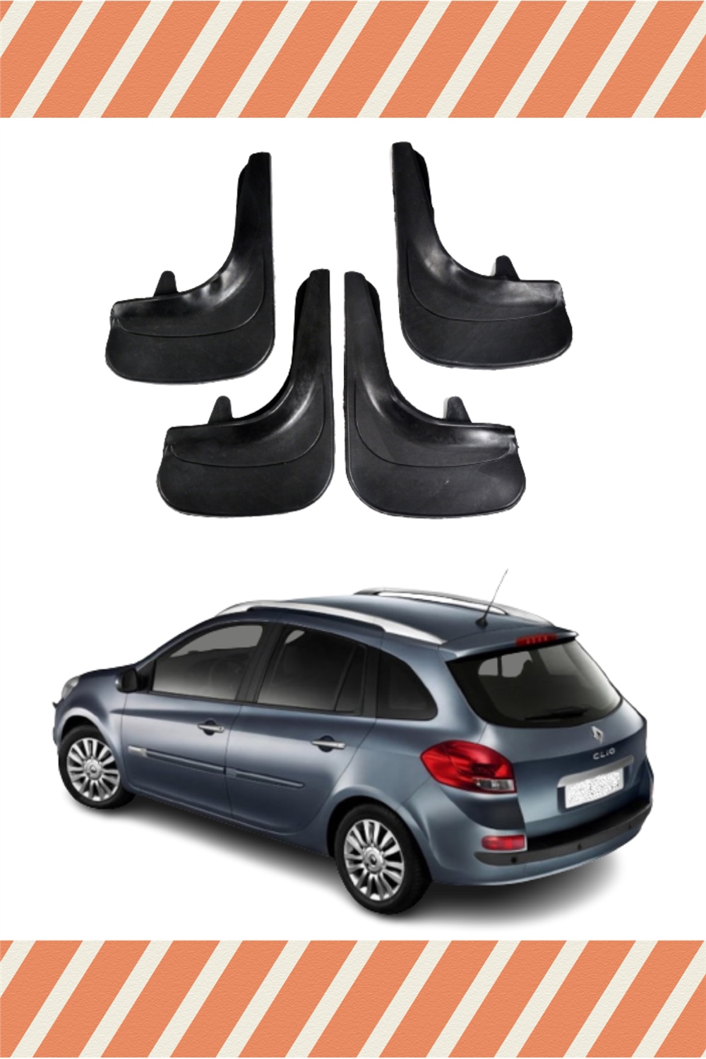 Renault Clio 3 Stw 2006-2012 4'Lü Tozluk Çamurluk Paçalık 