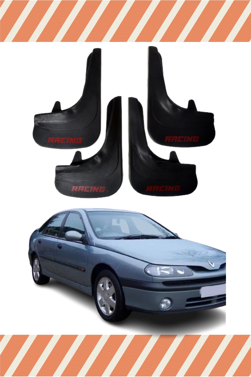 Renault Laguna 1 Racing Yazılı 4'Lü Tozluk Çamurluk Paçalık 