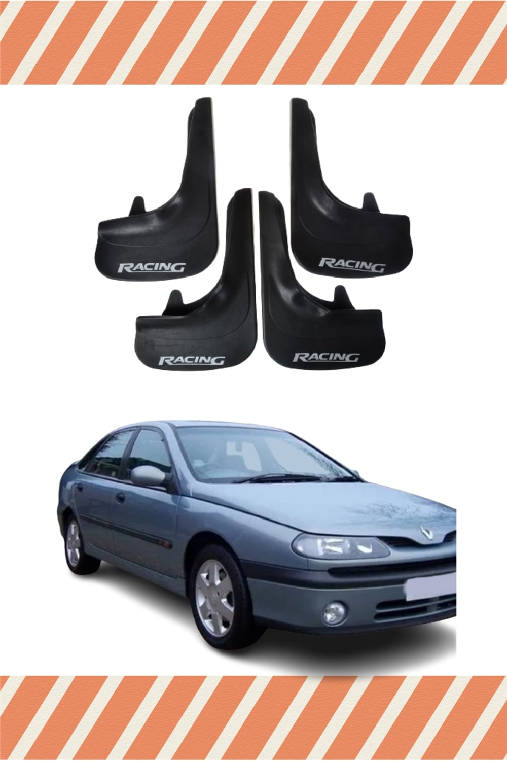 Renault Laguna 1 Racing Yazılı 4'Lü Tozluk Çamurluk Paçalık 