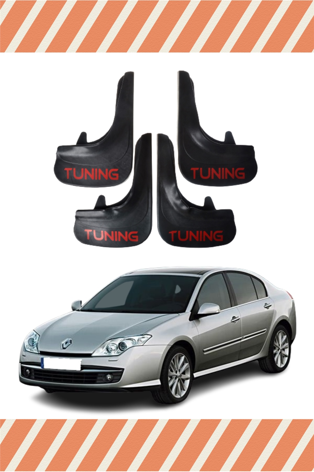 Renault Laguna 3 Tunıng Yazılı 4'Lü Tozluk Çamurluk Paçalık 