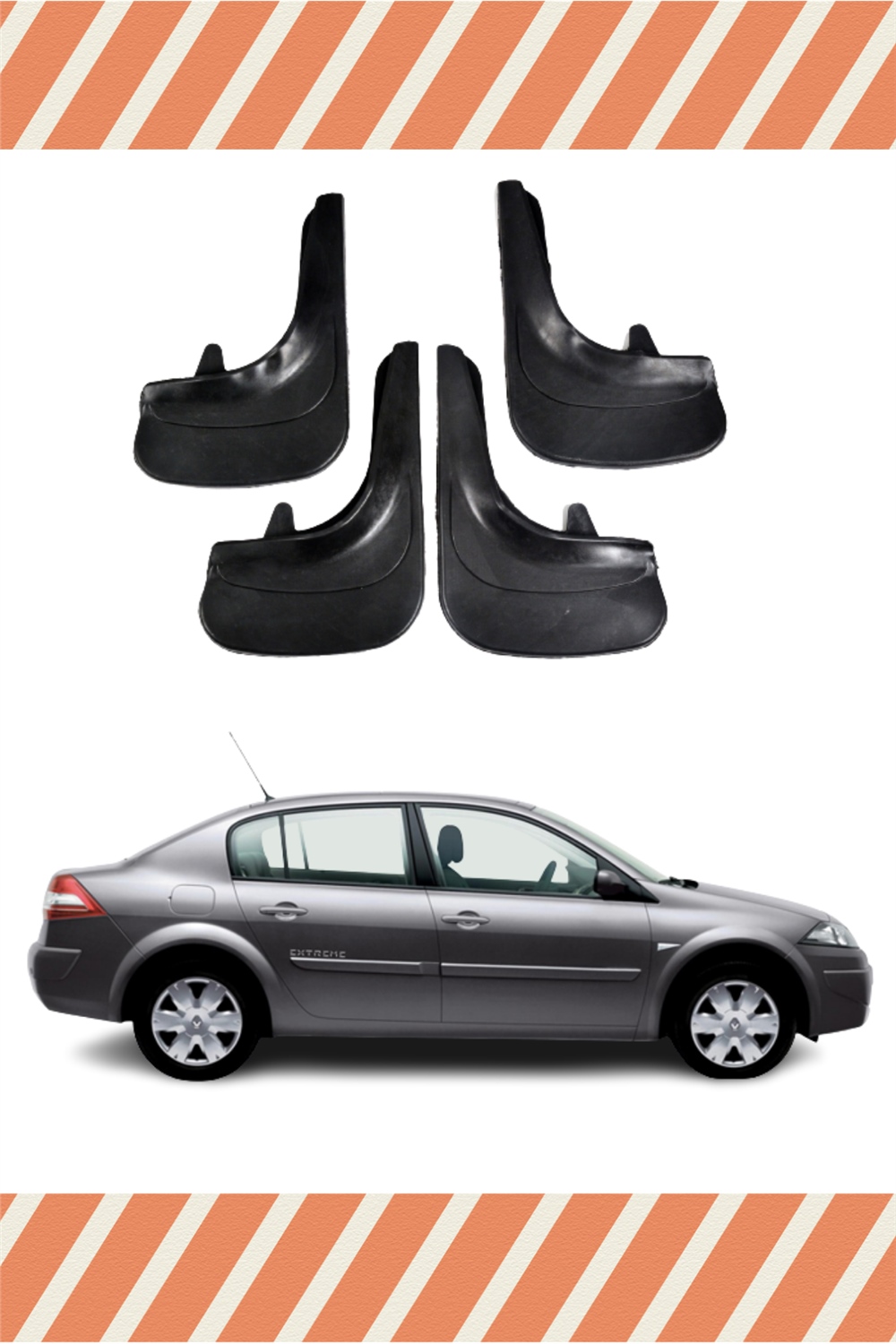 Renault Megane 2 Sd 2004-2010 4'Lü Tozluk Çamurluk Paçalık 