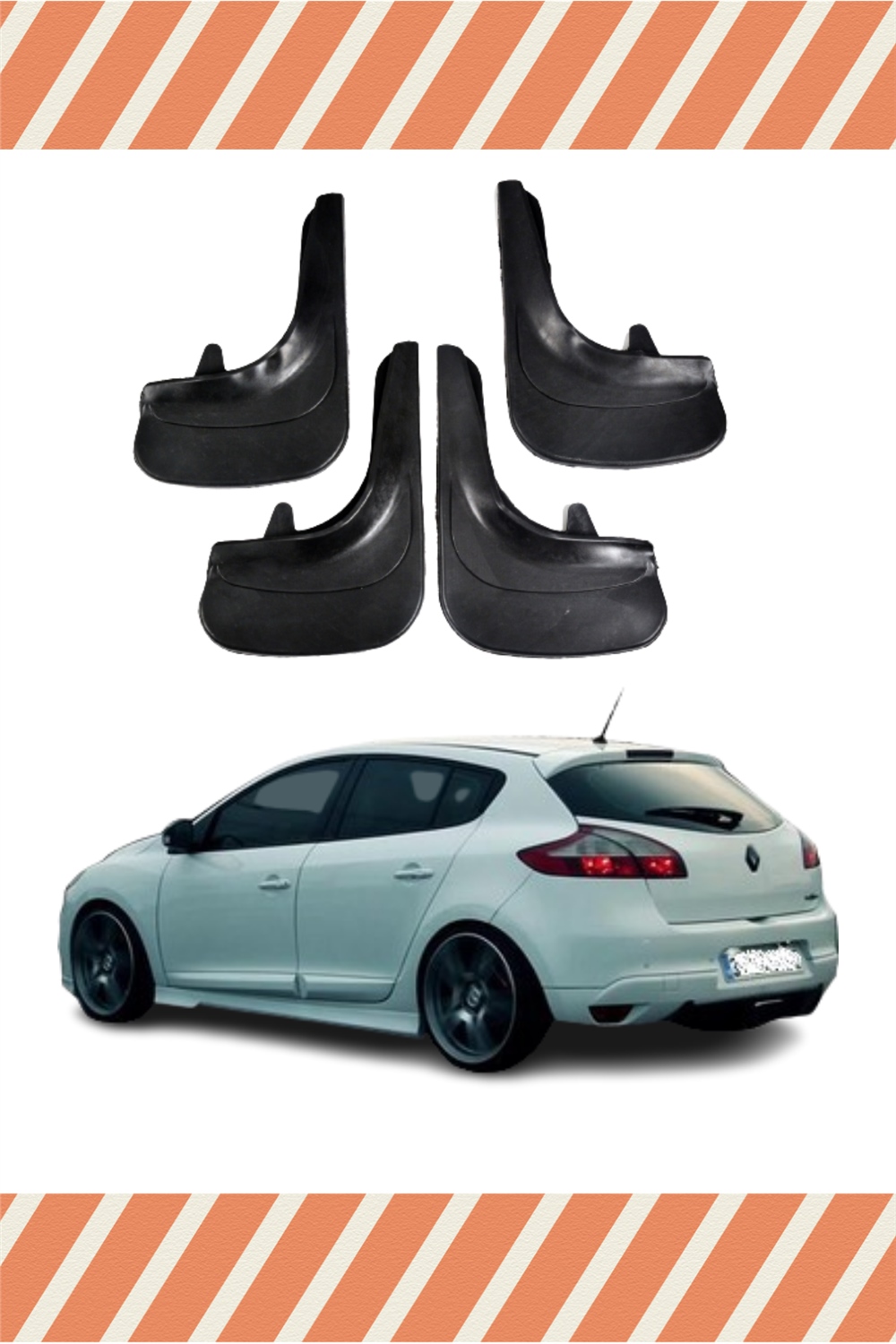Renault Megane 3 Hb 2010-2016 4'Lü Tozluk Çamurluk Paçalık 