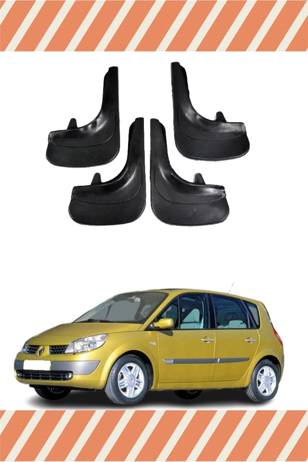 Renault Scenic Tüm Kasalar 4'Lü Tozluk Çamurluk Paçalık 